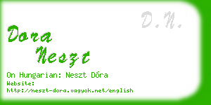 dora neszt business card